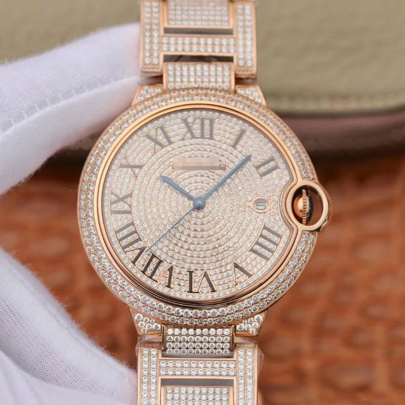 BALLON BLEU DE W69006Z2 42MM TW FACTORY ROSE GOLD DIAMONDS DIAL